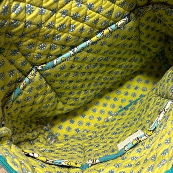 Vera Bradley Peacock Spring 2007 Pattern Zip Top Tote Designer Shoulder Bag EUC - Picture 5 of 15